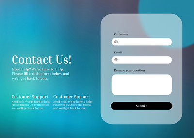 Contact form - Design dailyui dailyuichallenge design ui ux