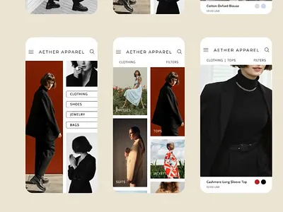 Fashion E-commerce Website Categories beginner bespoke branding categories clothing dailyui dailyui090 design e commerce elegant fashion figma info card minimalist ui user experience ux