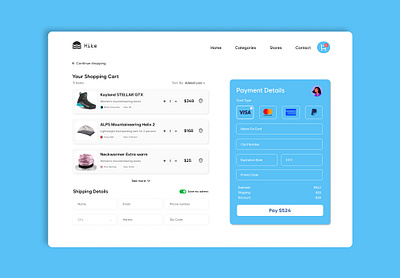 Hiking Store Checkout Page checkout checkoutpage dailyui day002 hiking hikingstore onlinestore payment ui ux