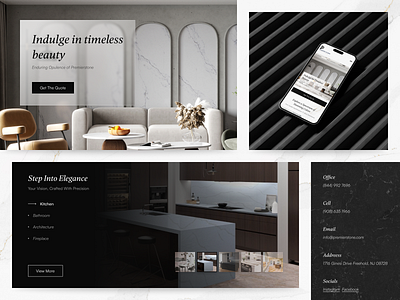 Luxury Stone Dealer's Web Catalogue (Premierstone) brand website catalogue clean contact us copywriting creative details filters freelance granite hero hero section mobile design perks responsive reviews ui design uiux ux design web design