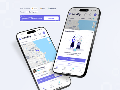 Lendlly Mobile App - Light Mode design light mode mobile app ui