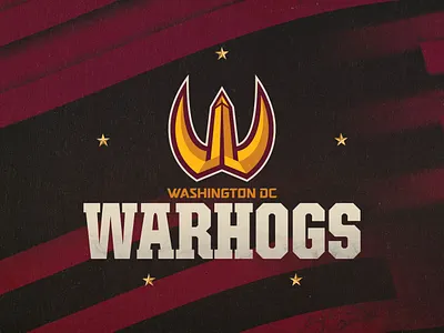 Washington Warhogs (Rebrand) branding commanders dc football logo nfl warhogs washington dc