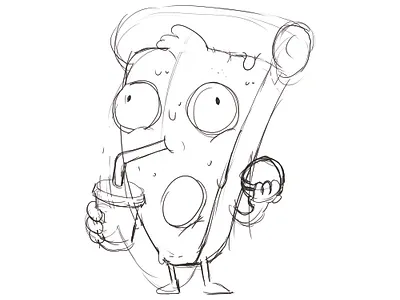 Saturday Pizza! brand branding character colors design fast food funny graphic illustration imagination pizza shirt slice vector