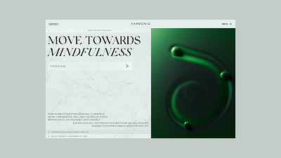 Meditation Landing Page visual style exploration