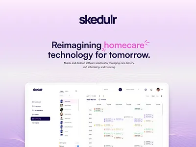 Skedulr app employee homecare responsive ui ux