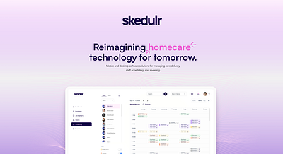 Skedulr app employee homecare responsive ui ux