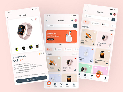 Modern E-Commerce Mobile App UI/UX Design appdesign appinterface appui cleanui ecommerce ecommerceapp finetech minimaldesign mobileappdesign mobileux modernui onlineshopping productdesign shoppingapp uidesign uiuxdesign uiuxinspiration uxdesign uxresearch uxtrends