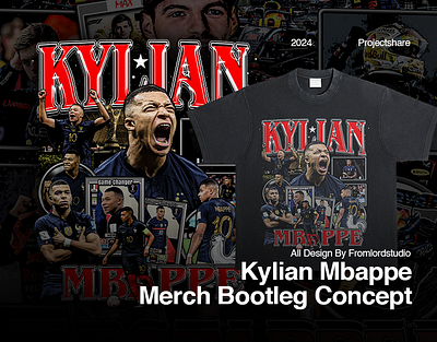 Kylian Mbappe T-shirt Merch Concept Design branding designer football france graphic design kylian mbappe merch merchan psg real madrid t shirt tshirt