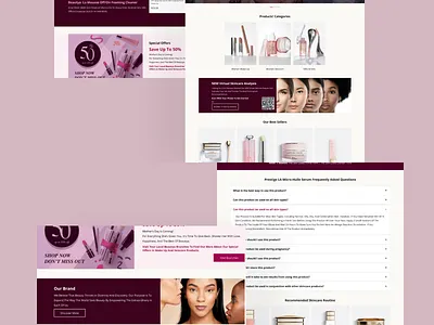 Beauty Web UI Design figma mobile app design prototyping uiux design user experience design web design wireframing
