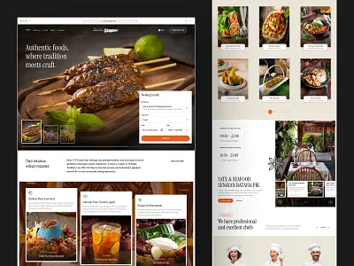 Redesign Indonesian Restaurant Landing Page Concept chef cook cooking dine in dishes drinks food ingredients landing page landing page design modern reservation restaurant restaurant landing page ui ui design ux web design website website design