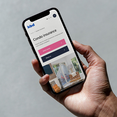 KBD Insurance branding insurance logo mobile ui ux web app web design website