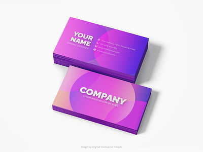 Gradient Business Card Template - 1 brand identity branding business card corporate corporate identity design gradient name card template