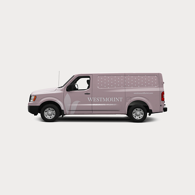 Westmount Florist branding delivery florist flower logo pink truck wrap westmount