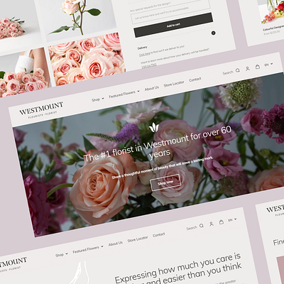 Westmount Florist ecommerce florist flower montreal shopify ui ux website