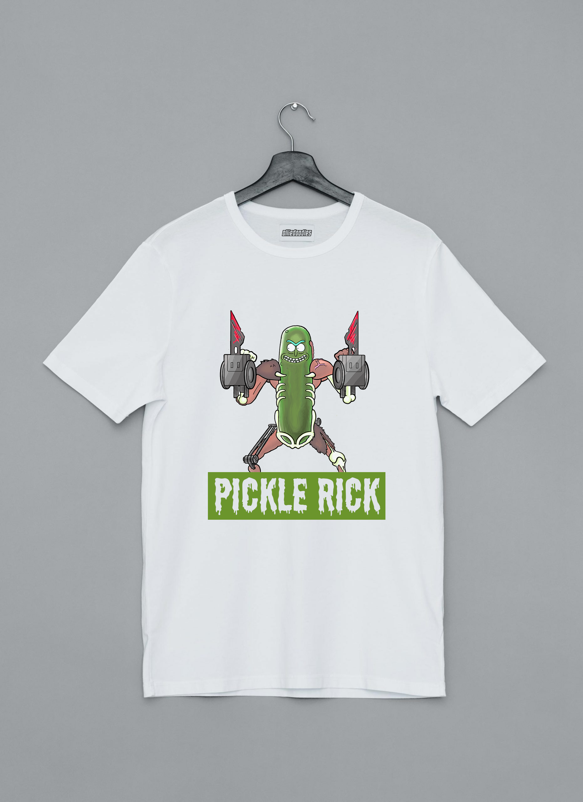 PICKLE RICK Wallpaper & T-shirt Design desktop wallpaper graphic design graphic illustration illustration pickle rick rick and morty rickandmorty typography