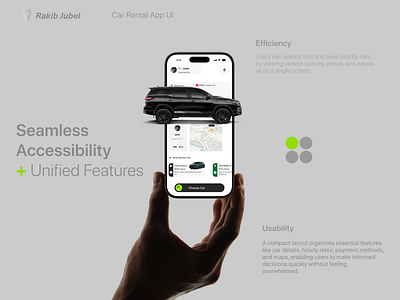 Car Rental App UI/UX Design app design app ui booking app car rental app crypto dashboard figma design figma ui minimalist design mobile app design mobile booking interface rakib jubel responsive design saas design ui design uiux design usability design user centered design ux design visual design