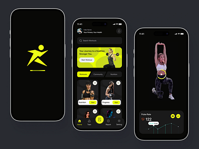 Fitness, Health | Mobile App | UI UX app coach design exercise fitness fitness website gym healthy ios app mobile modern ofspace personal trainer sport startup training weightloss workout yoga