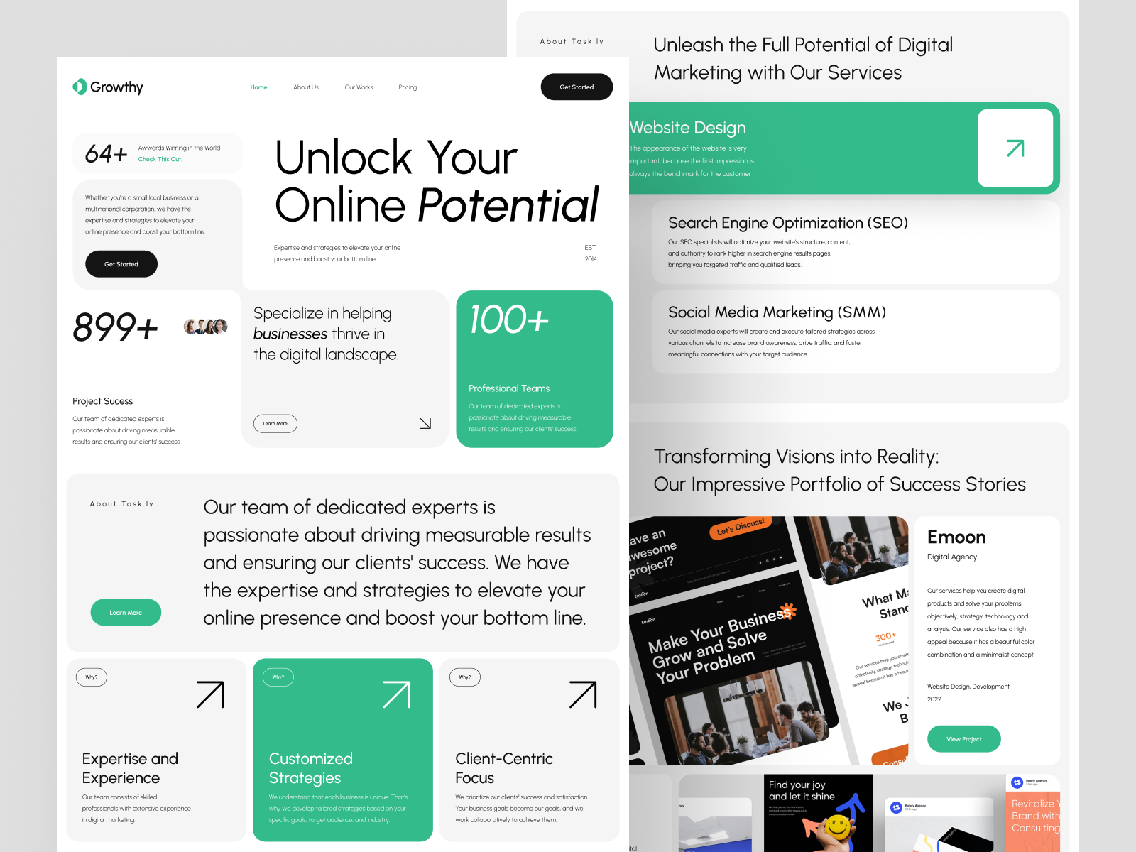 Example of [ LIVE ] Growthy - Digital Marketing Agency Website