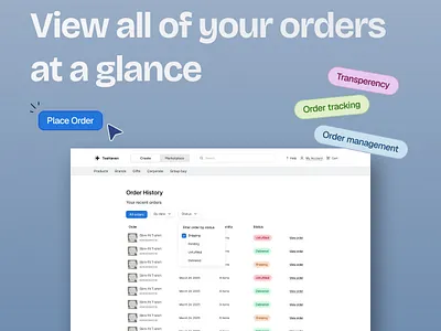 Order tracking for print-on-demand e-comerce webApp design ecommerce order tracking pod print on demand product design track orders ui uiux uxui