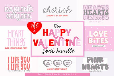 HAPPY VALENTINE Font Bundle V2 february fonts font bundle heart font heart fonts hearts font love font valentine block valentine cursive valentine font valentine font bundle valentine script valentines day card wedding font bundle