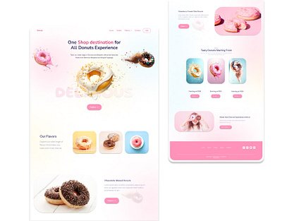 Donutz Website Design design designer donuts figma landing page ui ui design ux website design website designer