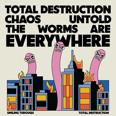 Total Destruction design illustration typography