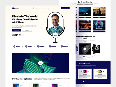 Podcast Website design home page home page design landing page landing page design podcast podcast website podcast website design podcast website landing page podcast website landingpage podcast website ui podcasting website podcasting website design web design website website design