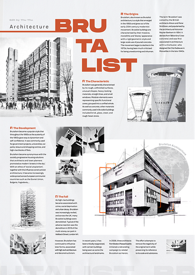 Brutalist Architecture Article Design architecture article brutalist editor graphic design layout