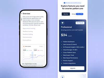 Medical SaaS Landing Page Mobile Responsive health care healthcare hero section landing page layout management medical landing page medical record minimal mobile responsive patient management product design saas saas dashboard saas website ui ui ux design web app web design website