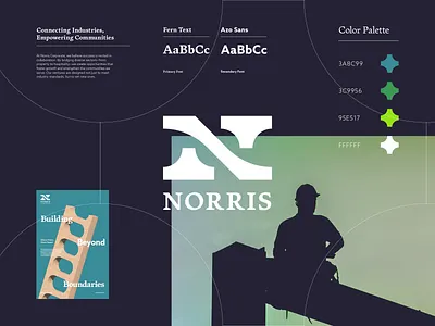 Norris Corporate Direction 16 brand identity branding branding and identity clean design graphic design graphic designer identity layout logo logo design minimal modern moodboard photo photograph stylescape tech visual identity visuals