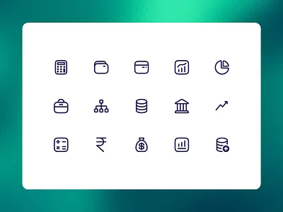 Professional Finance Line Icons by Iconstica banking finance icon library icon pack icons iconset investment