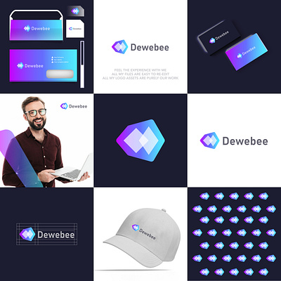 Dewebee logo design block website logo branding d d logo design dw dw logo framer logo graphic design logo logo identity logos mark vector w logo web logo website builder website builder logo website logo wordpress logo