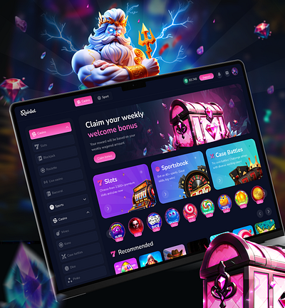 Casino Website - Gambling⚡️ bet s betting casini website casino casino branding casino design casino game casino games casino ui crypto casino gambling gambling design game interface live casino new casino online casino slot online web casino web design