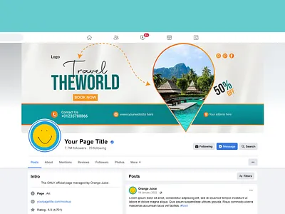 Travel Agency Facebook Cover Design advertisement agency branding design explore facbook facebook cover marketing tour tour agency travel travel industry travel marketing visit world