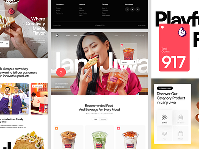 Janji Jiwa - Website Redesign aesthetich bevarage cafe coffee design food graphic design landing page marketplace minimalist ui uiux website