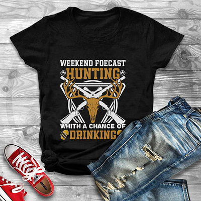 HUNTING T-SHIRT DESIGN animation branding costom design creative design graphic design hunting huntingt shirt illustration logo motion graphics t shirt typography ui ux vector