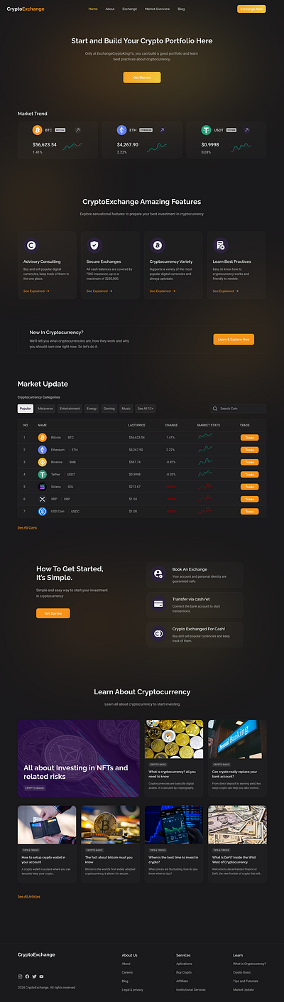 Crypto Exchange crypto platform productdesign ui ux