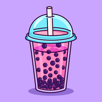 bubble tea vector art tea