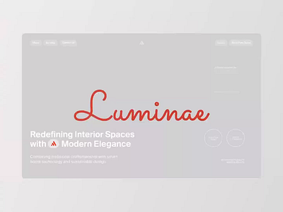 Luminae — Premier Interior Renovation Website Design animations concept craftsmanship design elegant home renovation interior interior design landing page microinteractions motion design motion graphics office renovation renovation smart home smart technology technology ui ux web design website design