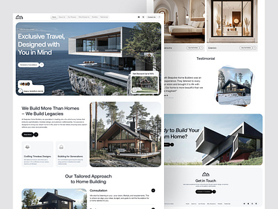 Home Builders Landing Page UI website design agency builders design home landing page real estate redesign ui web website