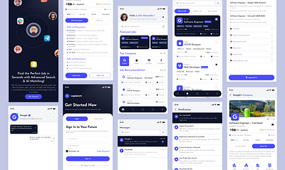 Job Search Platform Design 3d ui