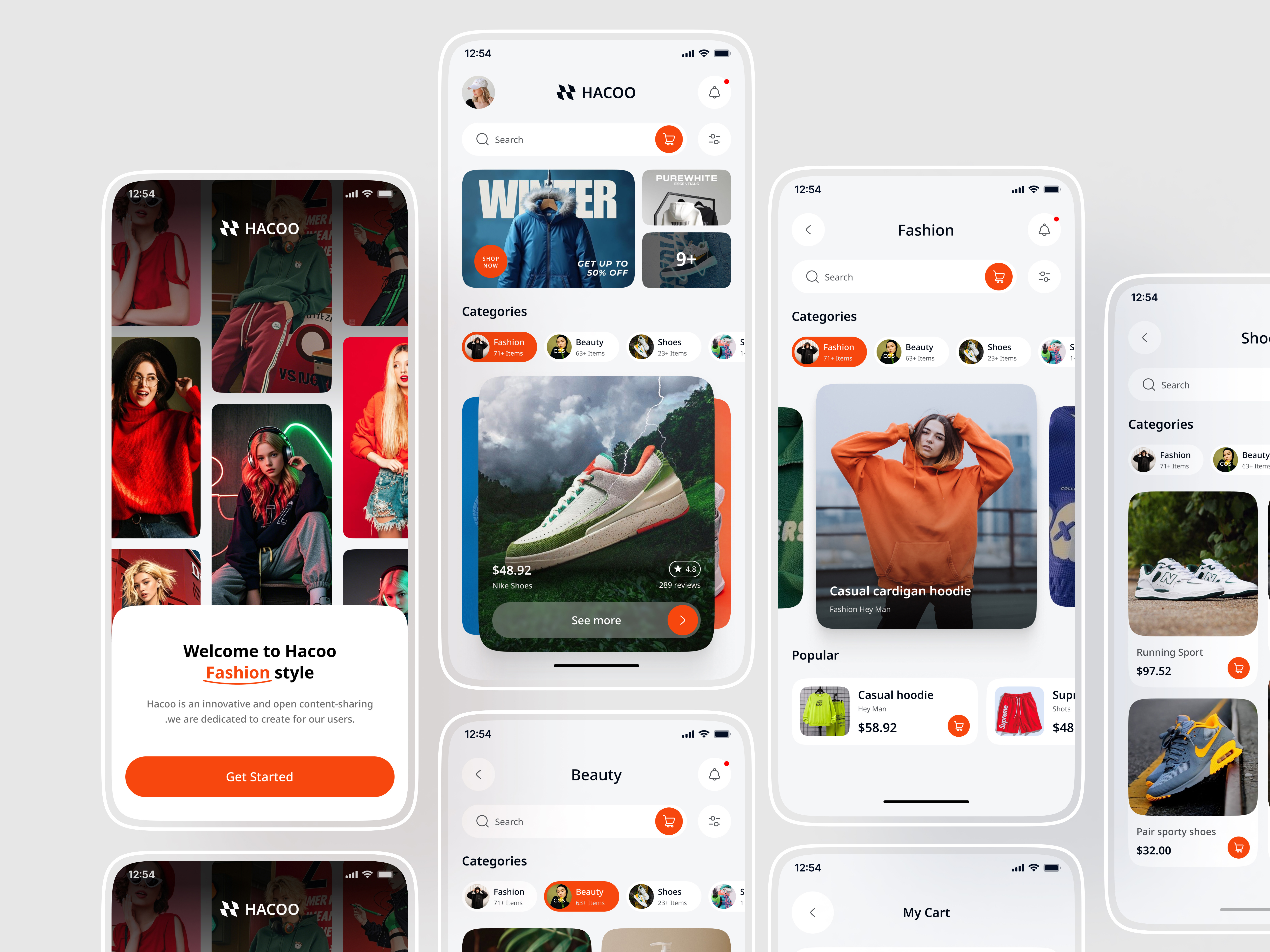 E-Commerce Fashion Mobile App beauti app clothing app e commerce ecommerce fashion fashion app ios app marketplace mobile app mobile app design mobile design mobile ui online shop onlineshop shoes shopify shopping store ui design ui ux