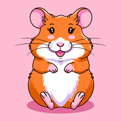 Adorable Hamster Vector Illustrations kitty