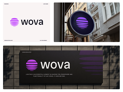 Wova Lighting logo design and brand identity architectural architecture building design commercial identity illuminance illumination interior design letter mark monogram light light logo lighting lighting logo logo logo design sparkle star w w logo design wova