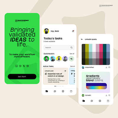 Mobile App app branding task ui ux