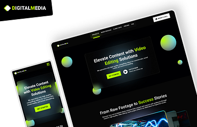 Video Editing Agency's Landing Pages UI-UX Design and serverluxe website design