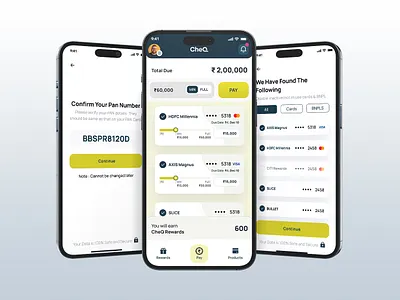 CheQ Credit Management App app card credit fintech mobile
