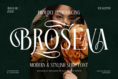 Brosena Typeface design font fonts letteing typeface