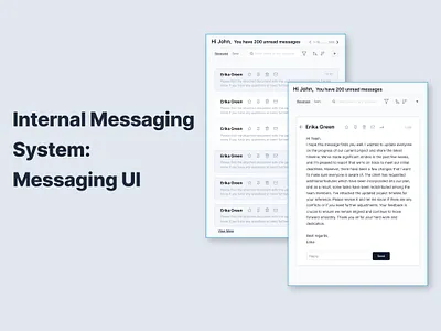 Internal Messaging System: Web App UI/UX chat app ui chat app uiux chat web app message message app design message app uiux message system ui message web app messaging system ui web app web app ui web app uiux