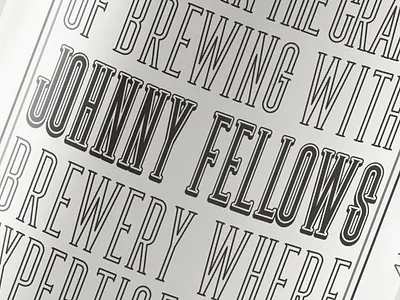 Johnny Fellows | Brand alcohol beer brand branding bw can classic creative elegant graphic design high end inspiring label minimal packaging premium text typography visual identity